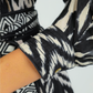Black & Cream Ikat Panel Dress