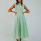 Mint Seersucker Sleeveless Panel Dress