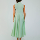 Mint Seersucker Sleeveless Panel Dress