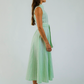Mint Seersucker Sleeveless Panel Dress