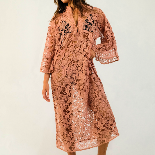 Rose Lace Kaftan