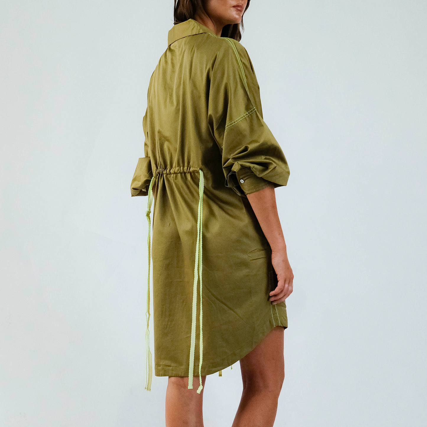 Zagreb Olive Short Dress