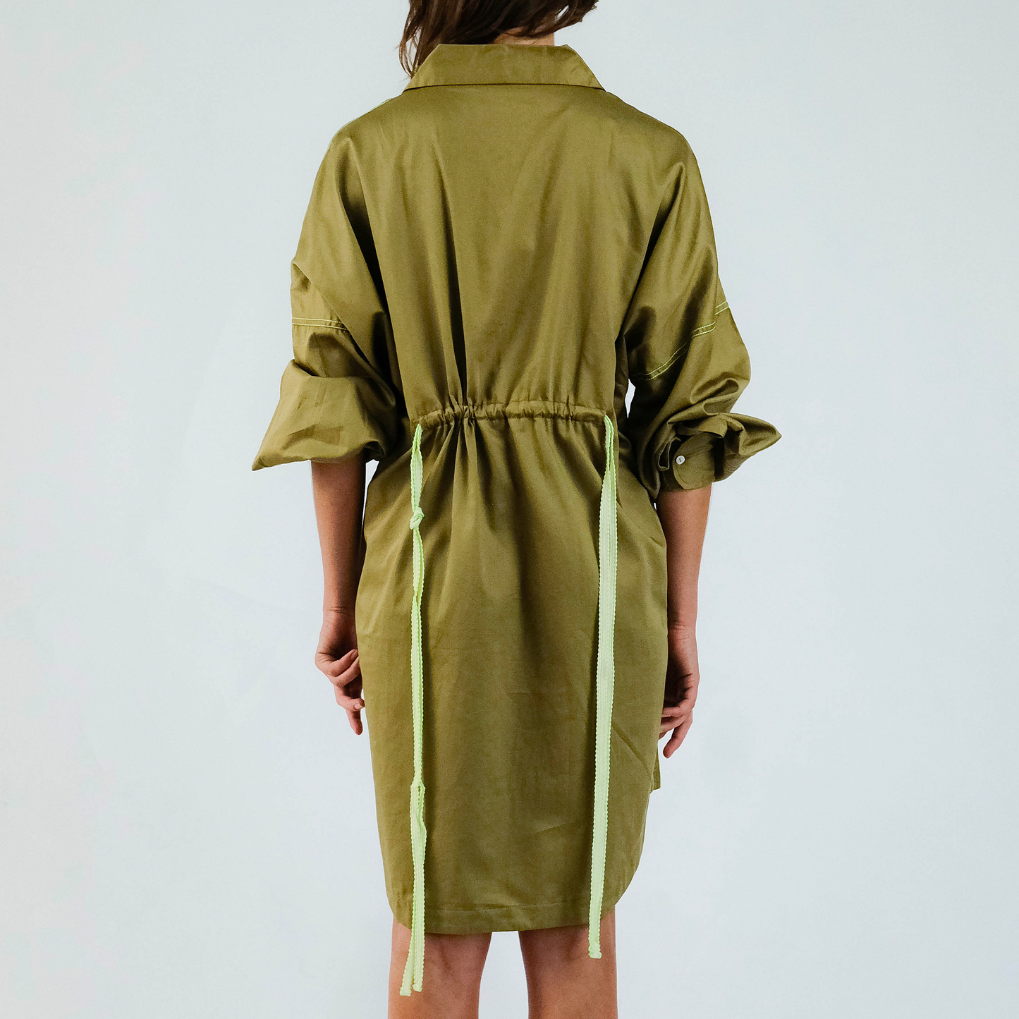 Zagreb Olive Short Dress