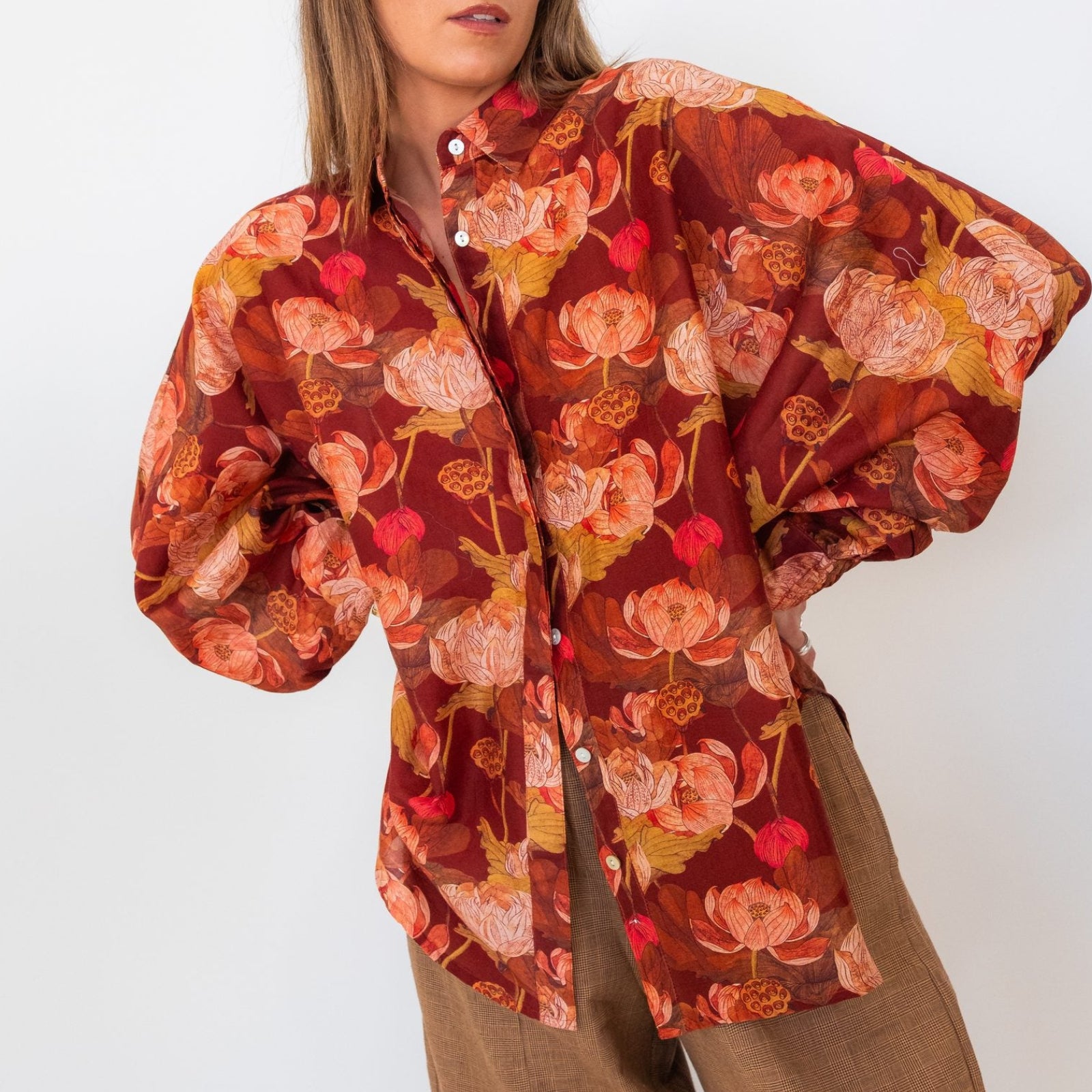 Butterfly Sleeve Shirt - Floral 02 — IT'S A FAD. Shirts & Tops from Noosa, Australia