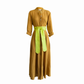 Caramel Safari Linen Panel Dress