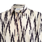 Black & Cream Ikat Boyfriend Shirt