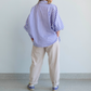 Purple and White Stripe with neon piping Butterfly Shirt