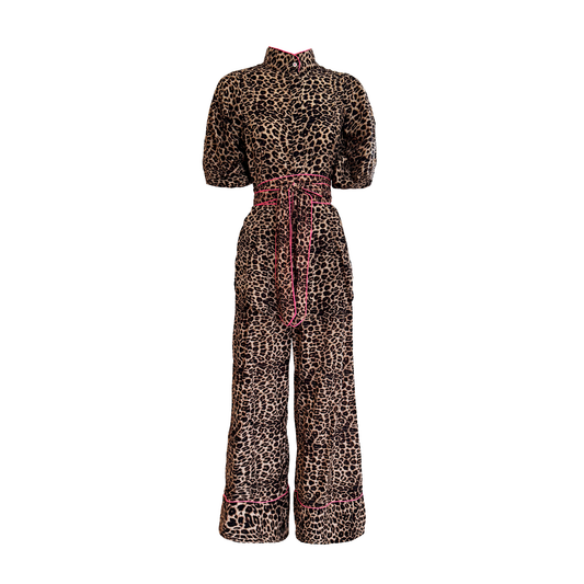 Leopard Balloon Wide Leg Pant