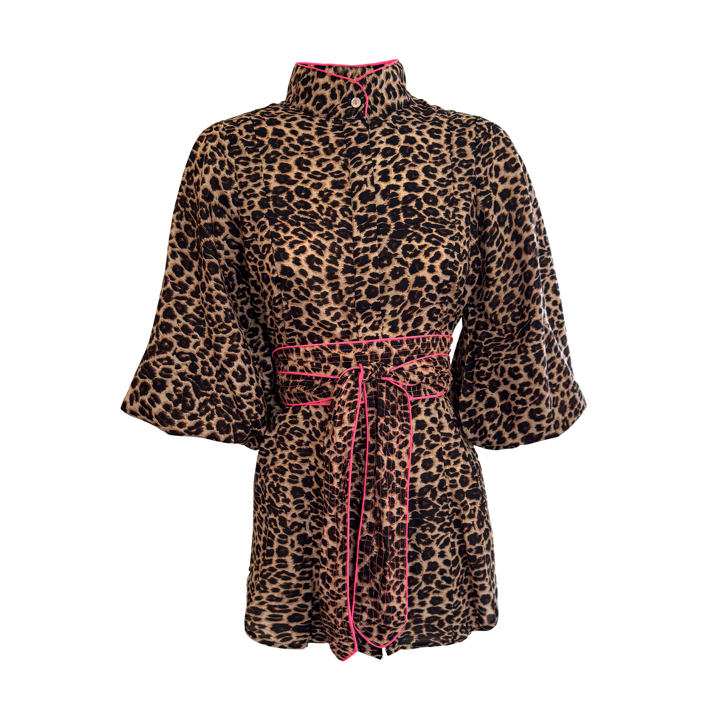 Leopard Balloon Sleeve Top