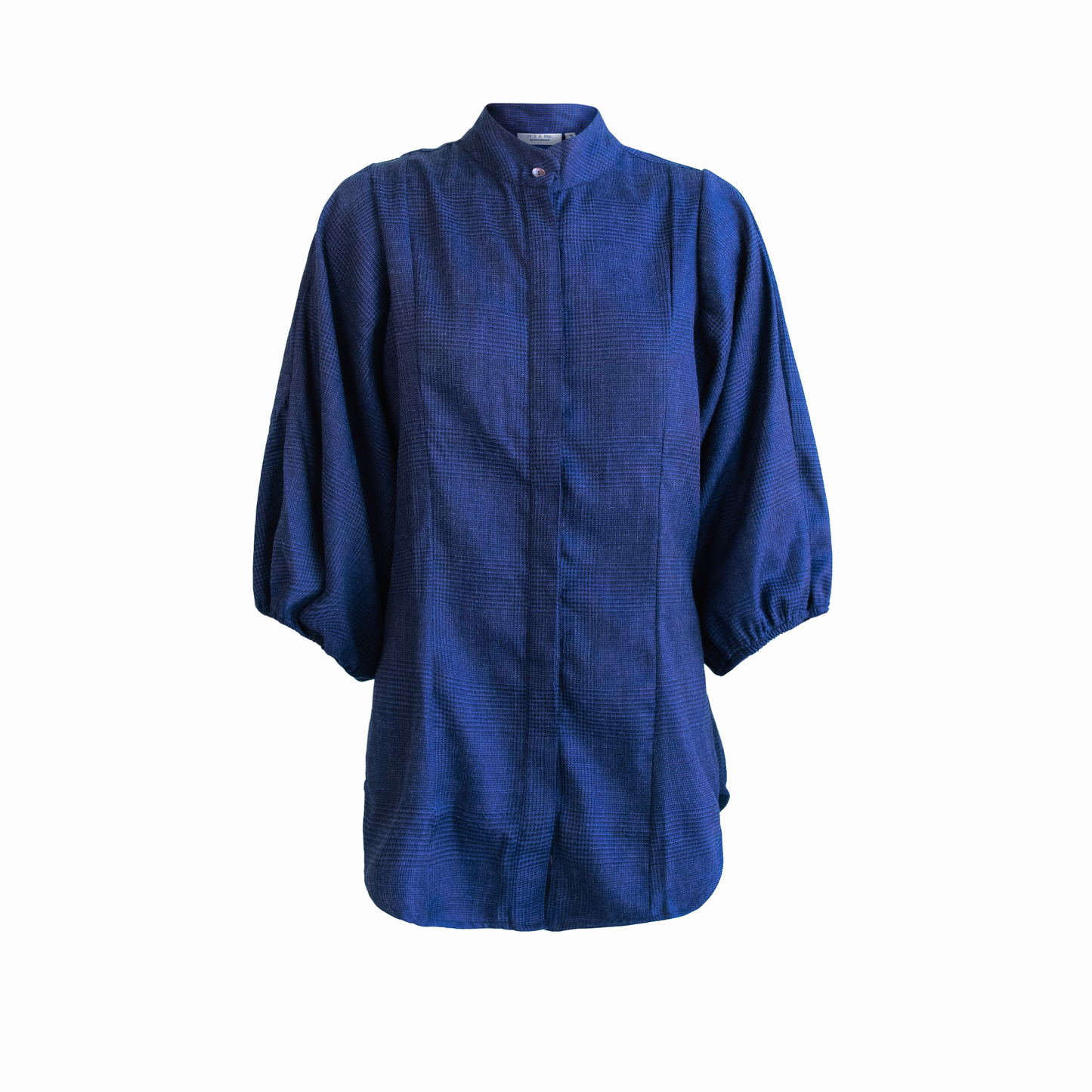 London Prince of Wales Balloon Sleeve Belted Top