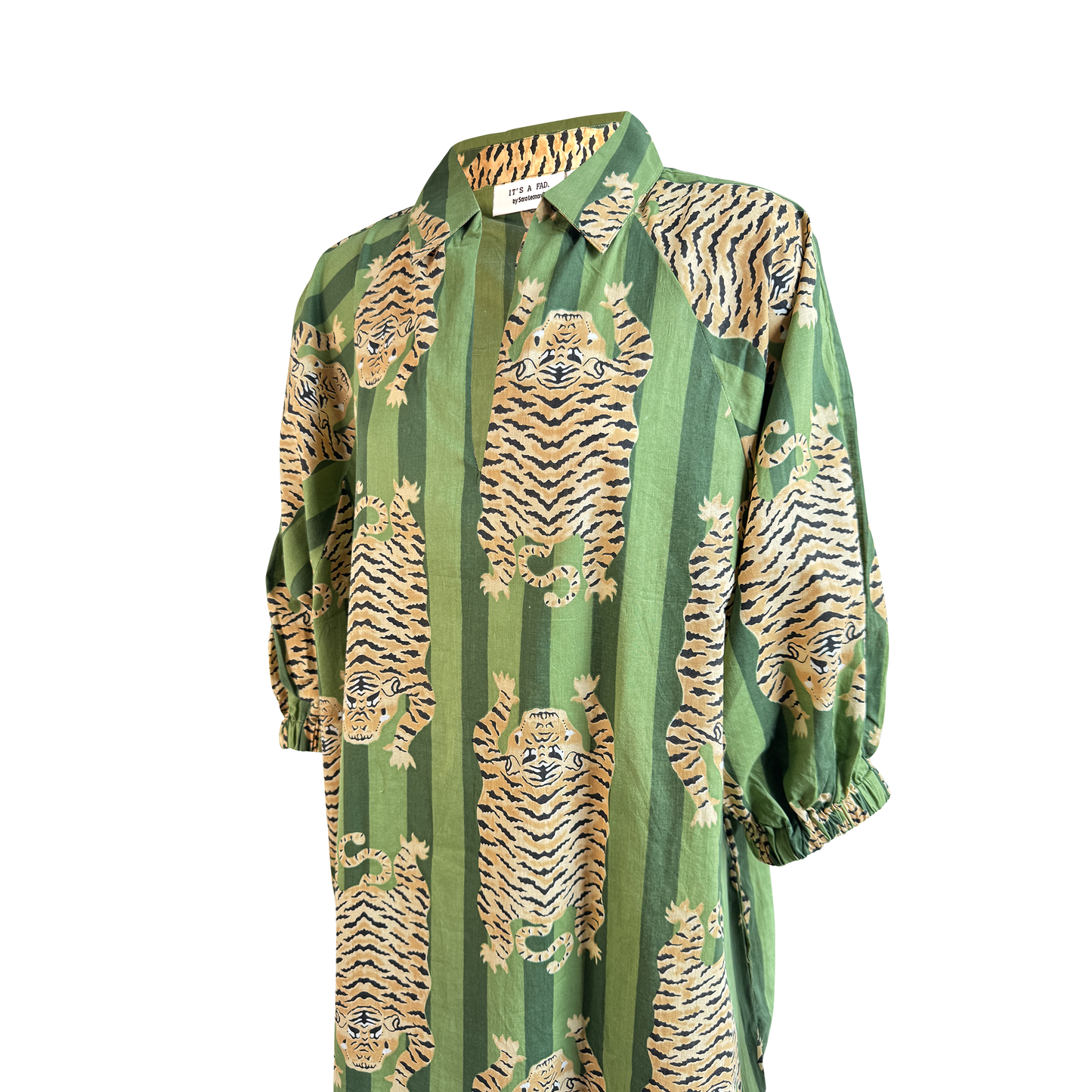 Olive Green Tibetan Tiger Dress