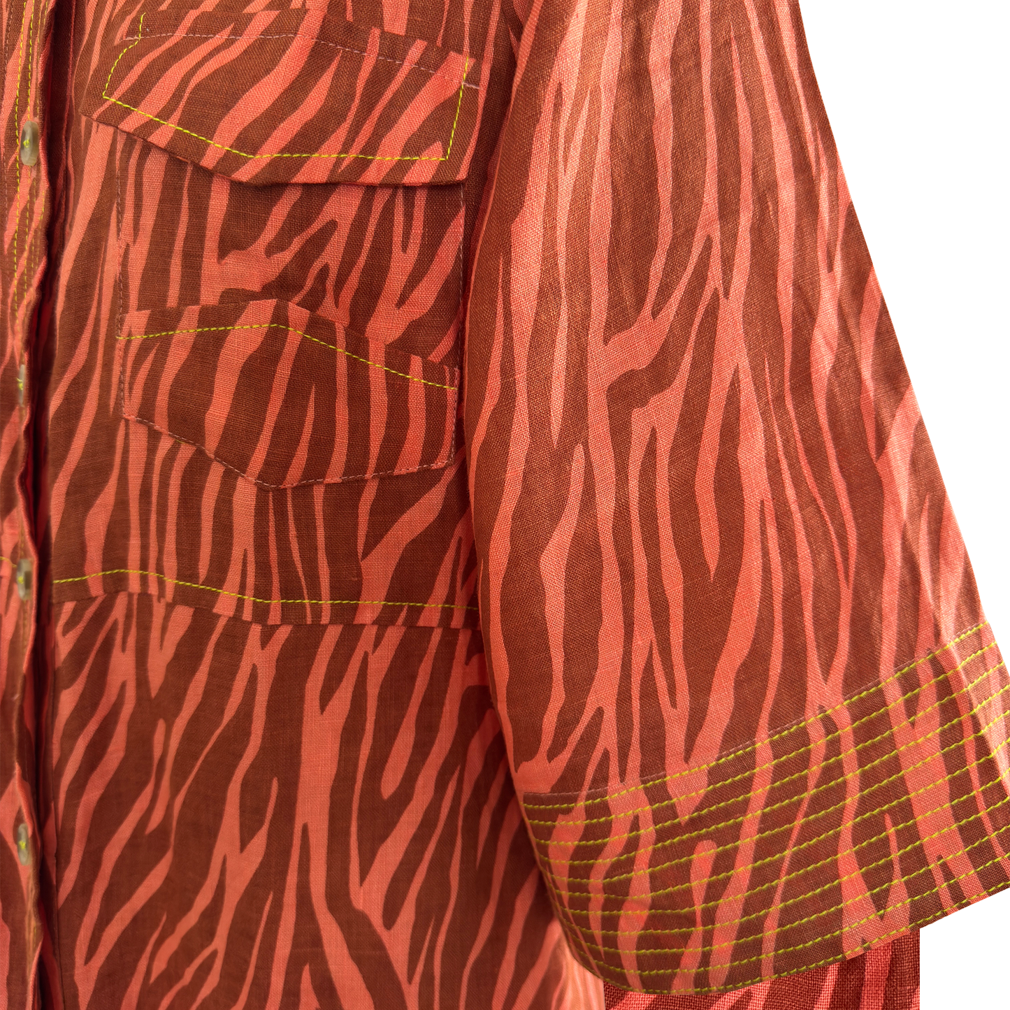 Orange Zebra Safari Dress