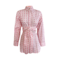 Palm Beach Pink Rattan Print Belted Shirt