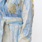 Marbled Panel Dress in Blue
