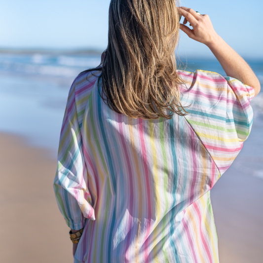Rainbow Girlfriend Butterfly Shirt Dress