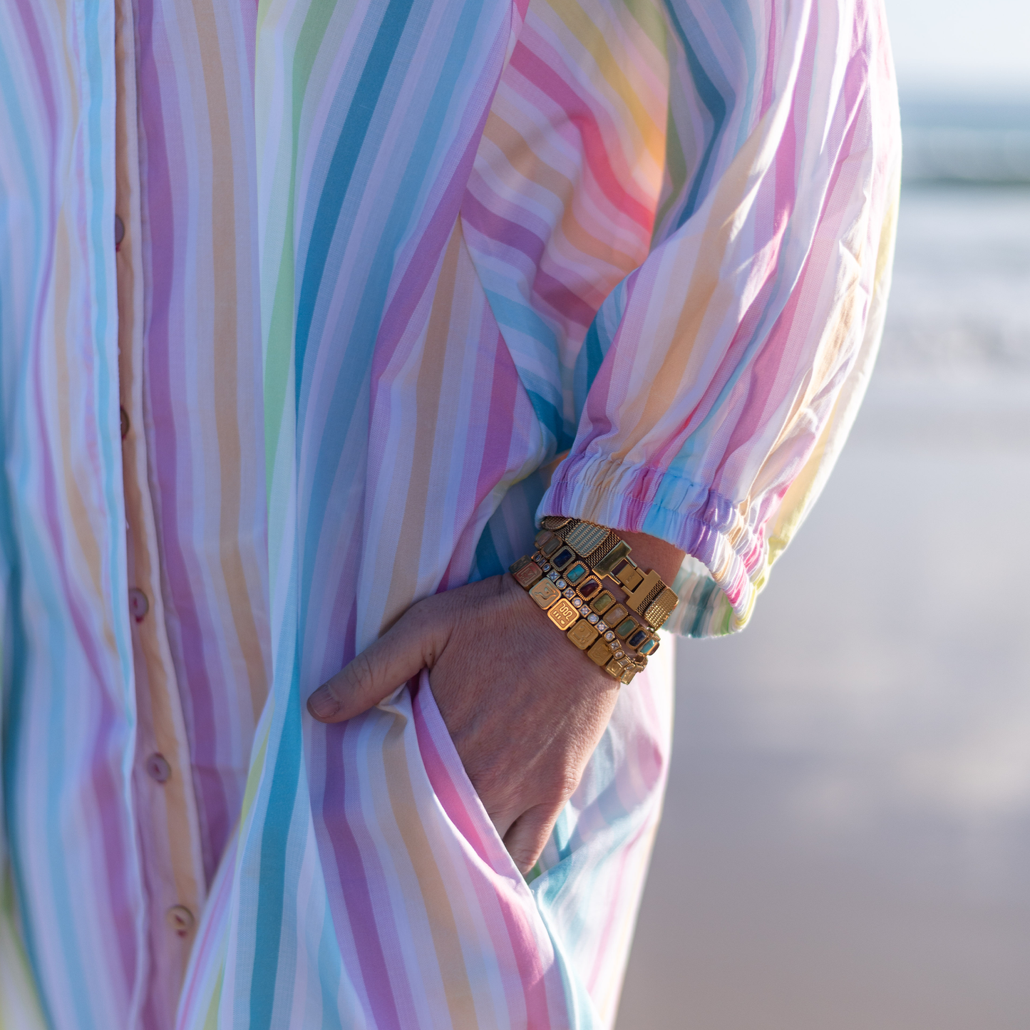 Rainbow Girlfriend Butterfly Shirt Dress