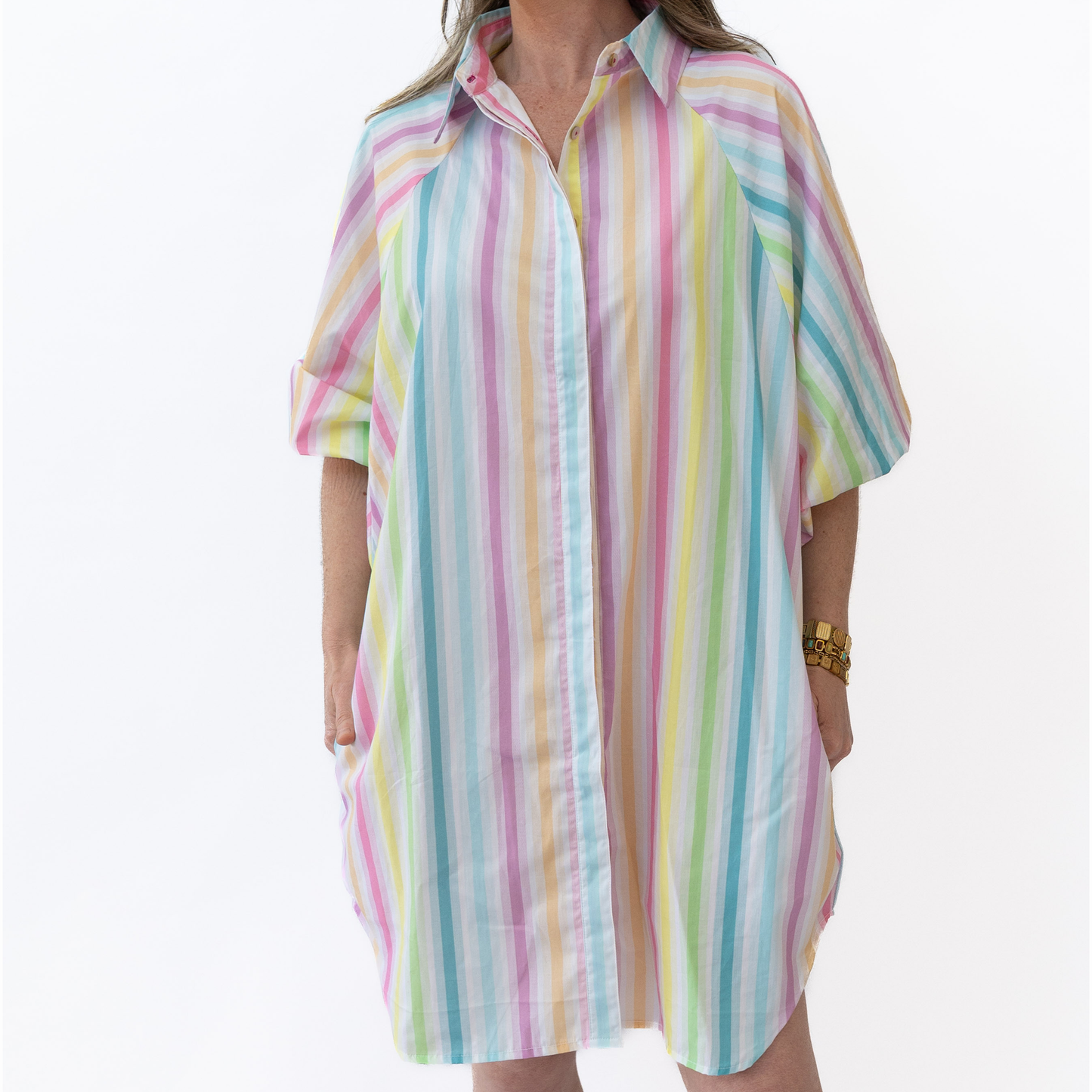 Rainbow Girlfriend Butterfly Shirt Dress