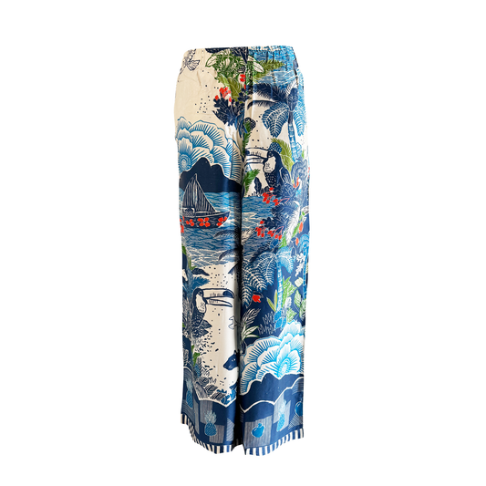 Tropicana Blue Wide Leg Pant