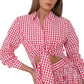 Cherry Check Collection Tie Top