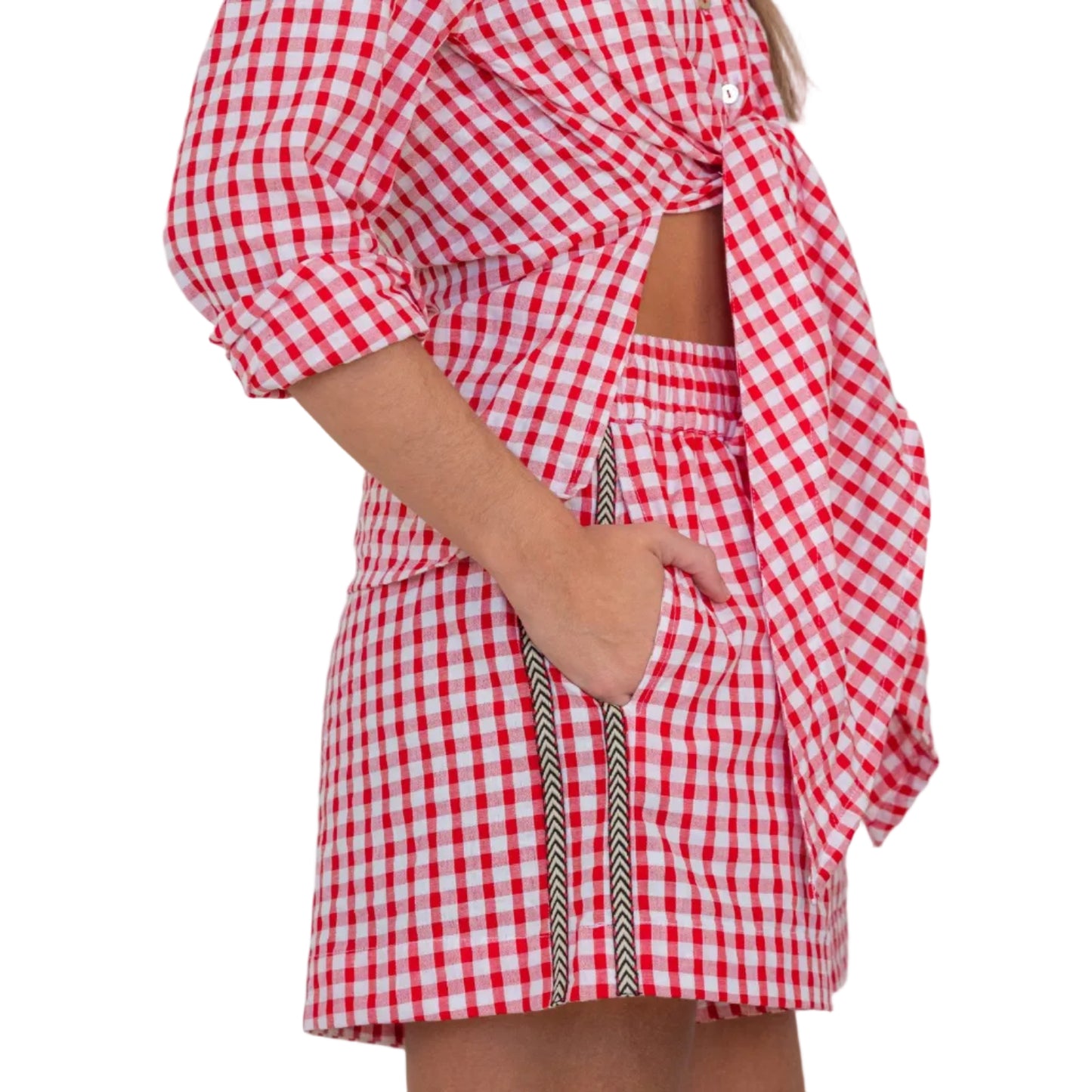 Cherry Check Short