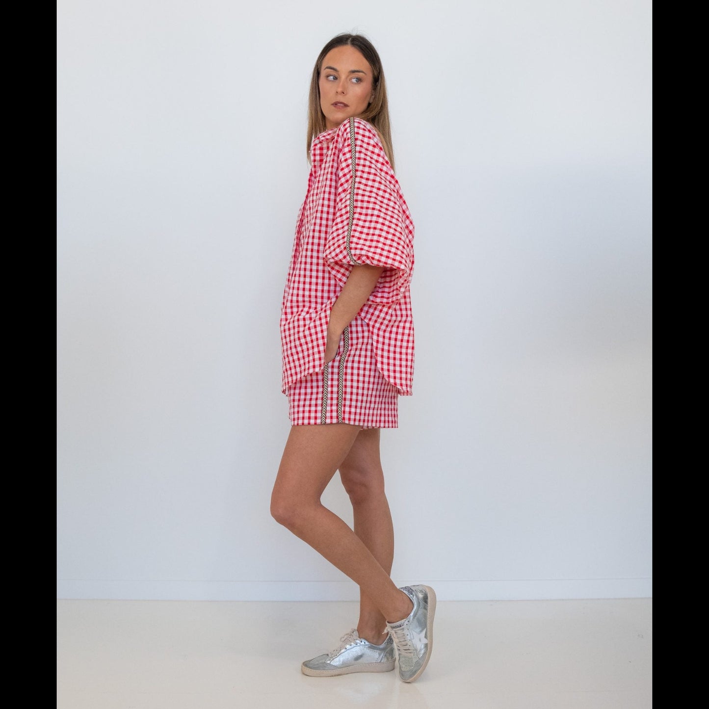 Cherry Check Short