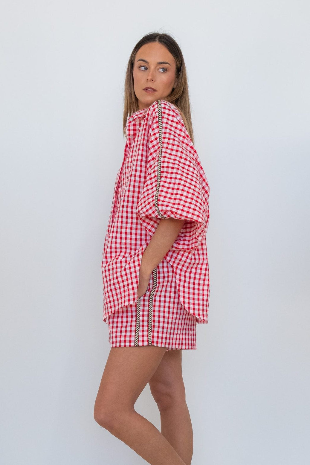 Cherry Check Butterfly Shirt