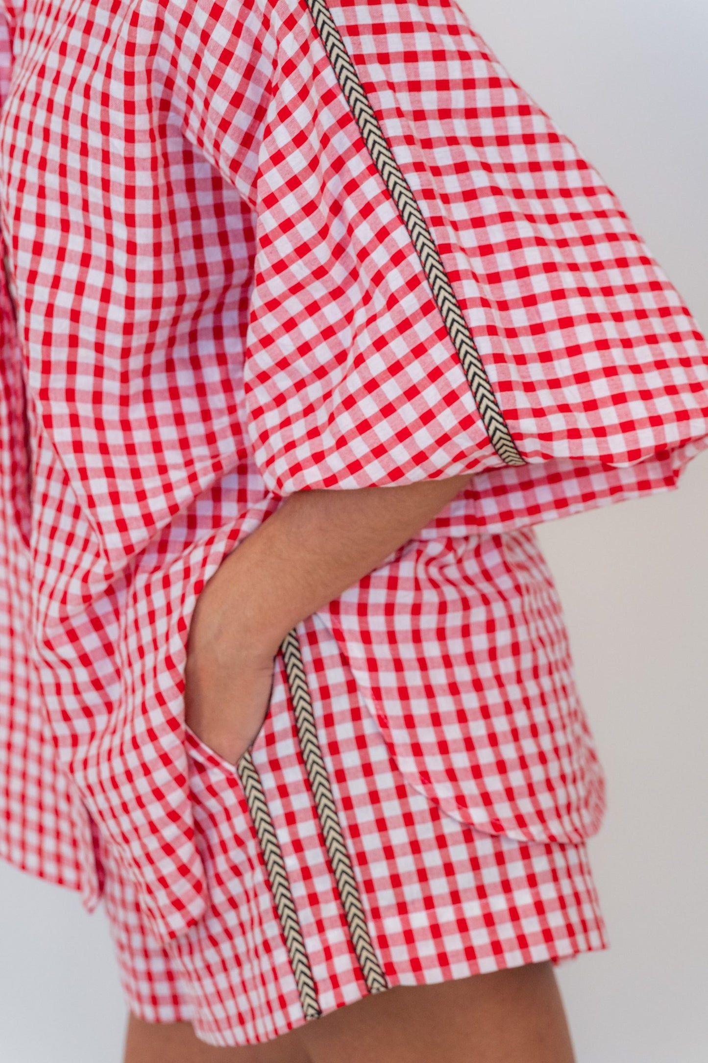 Cherry Check Butterfly Shirt