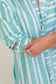 Verde Riviera Long Ruffled Shirt Dress – Green Striped