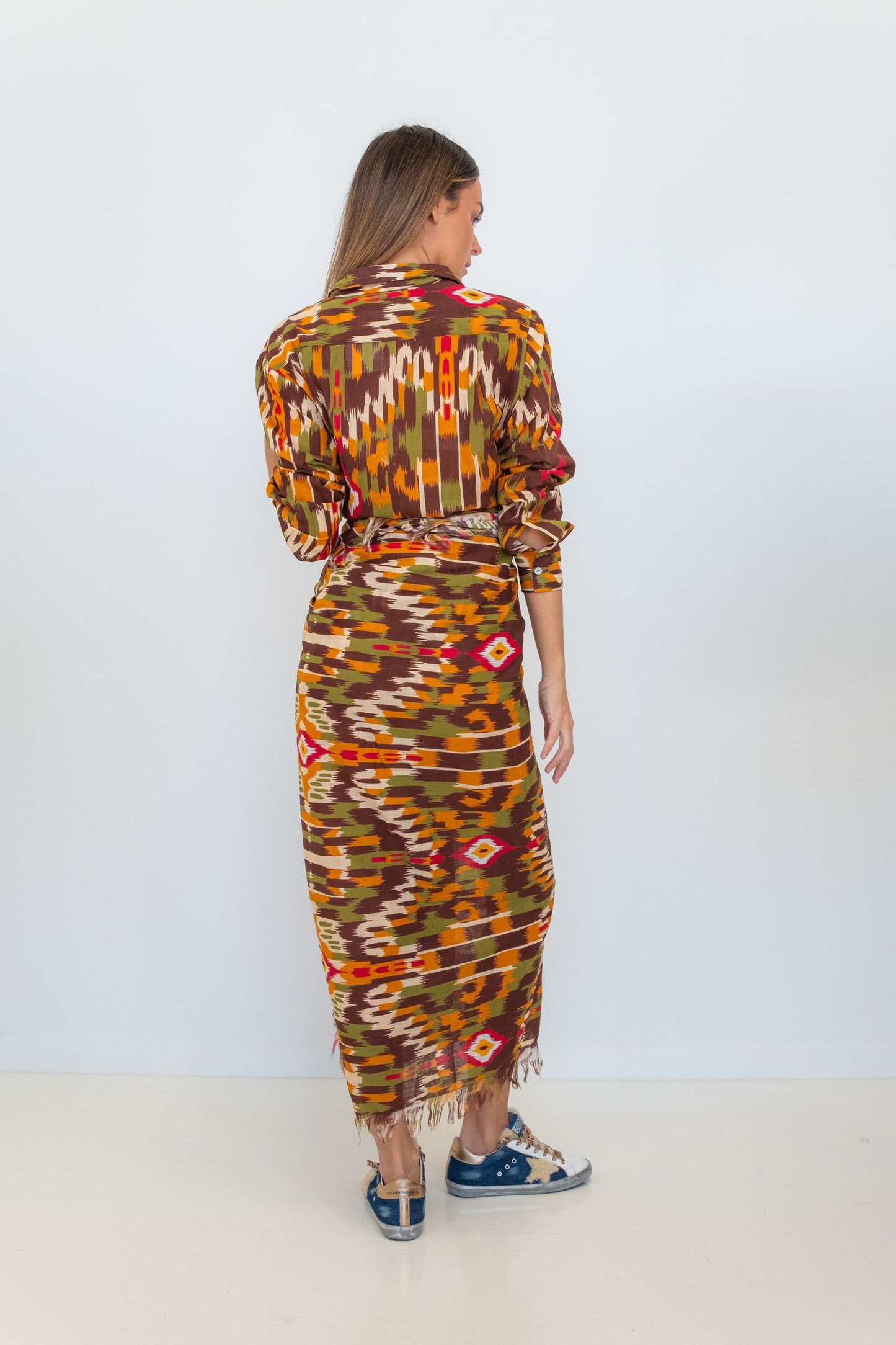 Ikat Sarong Shawl Dress