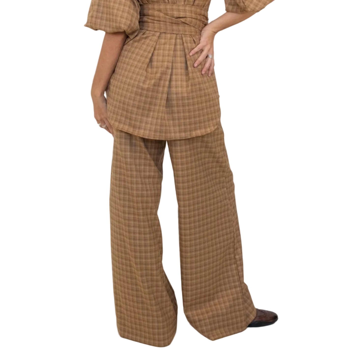 Cappuccino Check Lux Pant