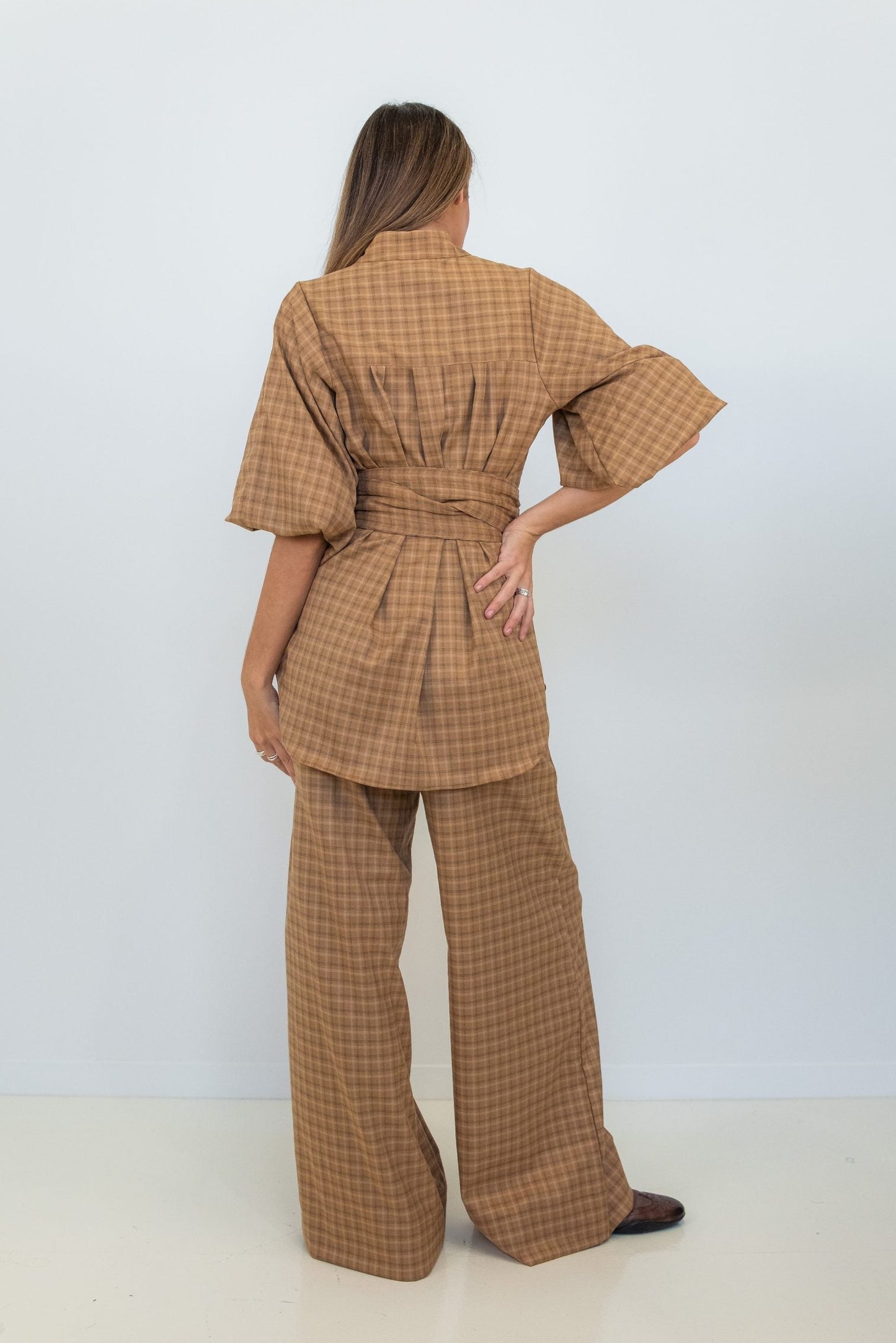 Cappuccino Check Lux Pant