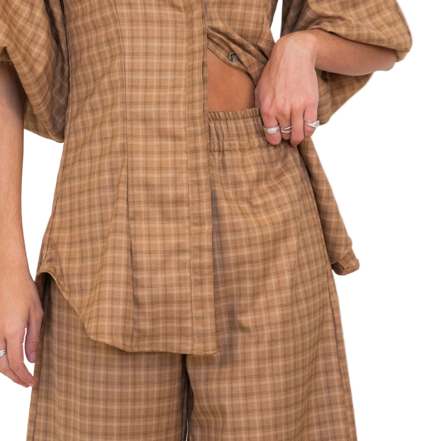 Cappuccino Check Lux Pant