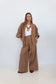 Chocolate Prince of Wales  Wide Leg Pant