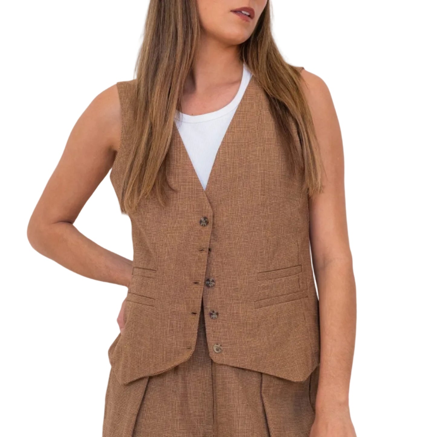 Chocolate Prince of Wales Vest