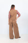 Chocolate Prince of Wales  Wide Leg Pant
