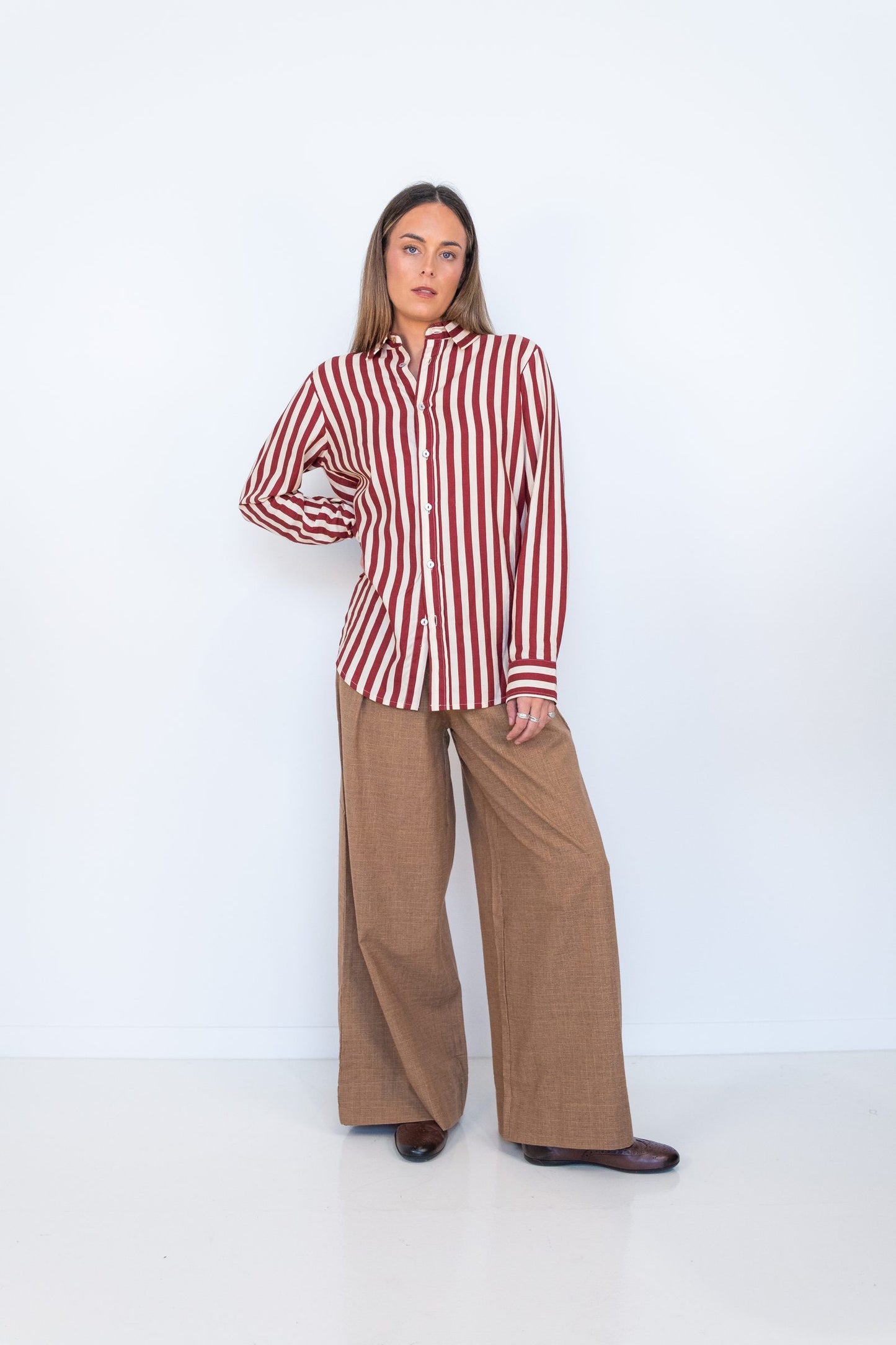 Bordeux Stripes Slim Fit Shirt