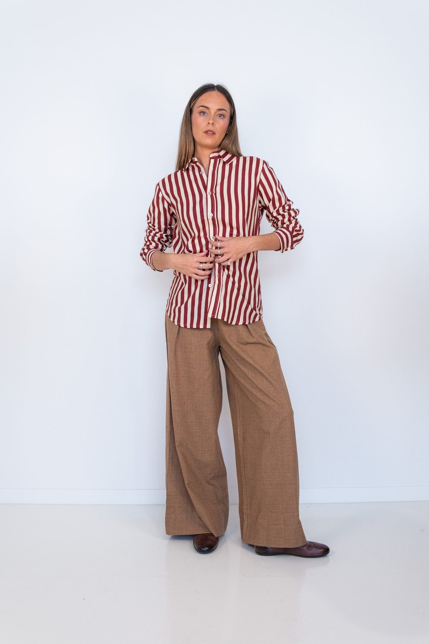 Bordeux Stripes Slim Fit Shirt