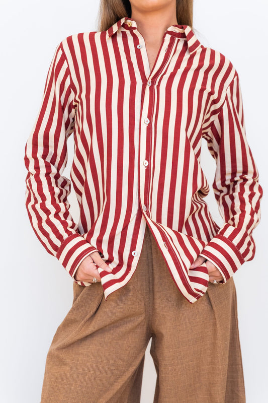 Bordeux Stripes Slim Fit Shirt
