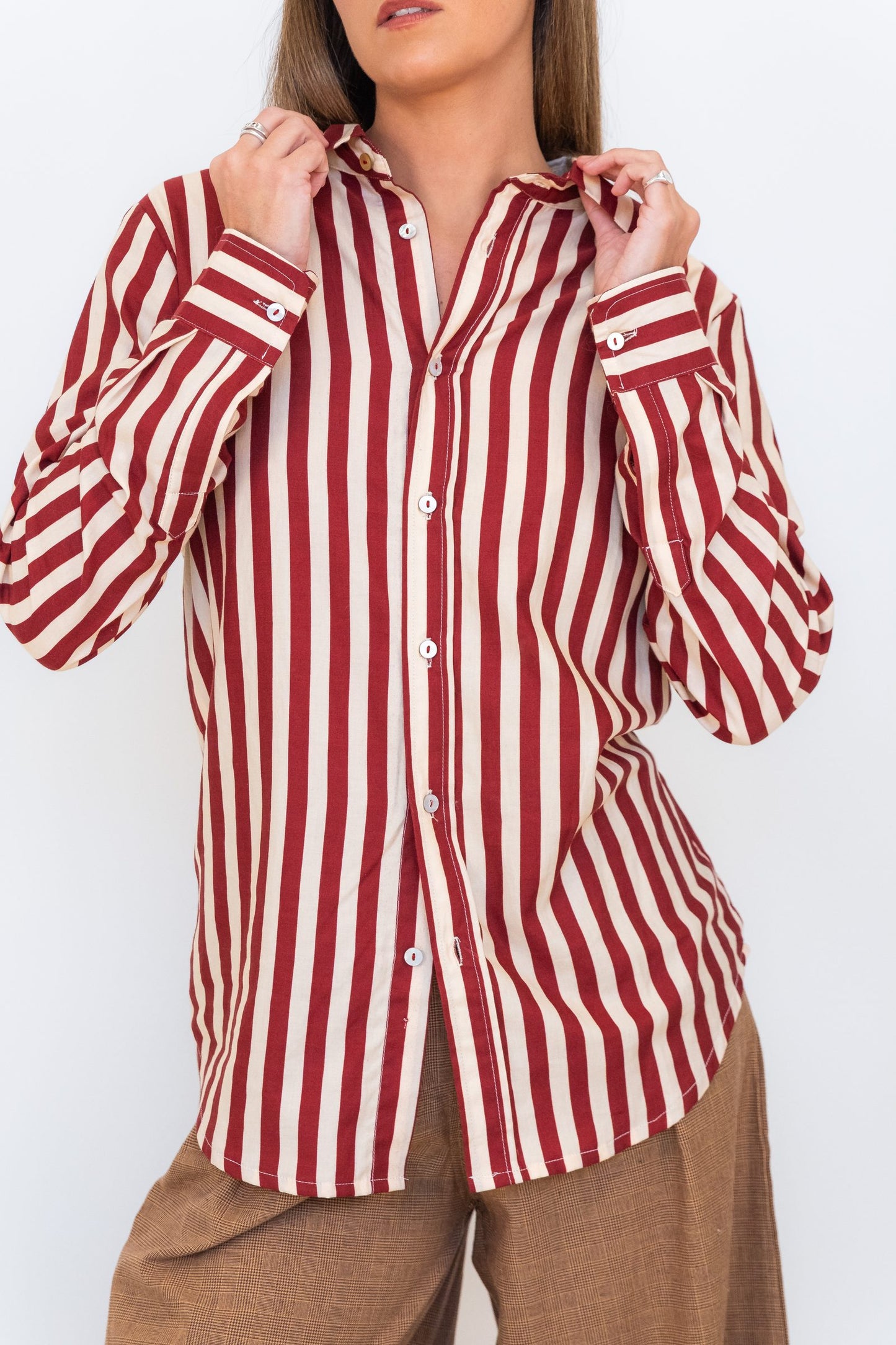 Bordeux Stripes Slim Fit Shirt