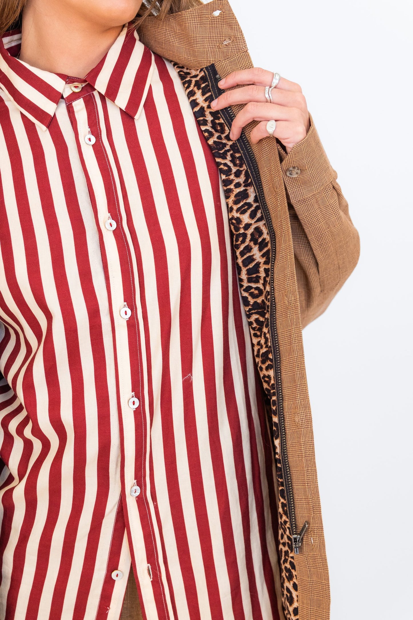 Chocolate Prince of Wales Cargo Jacket