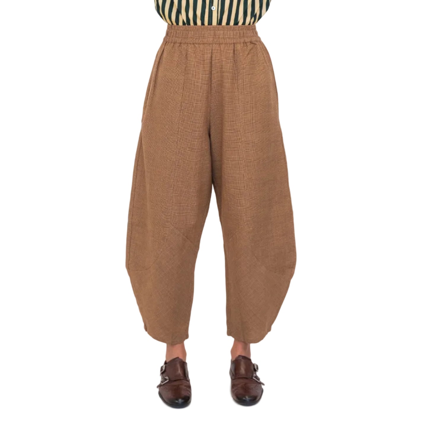 Chocolate Prince of Wales Barrel Pant