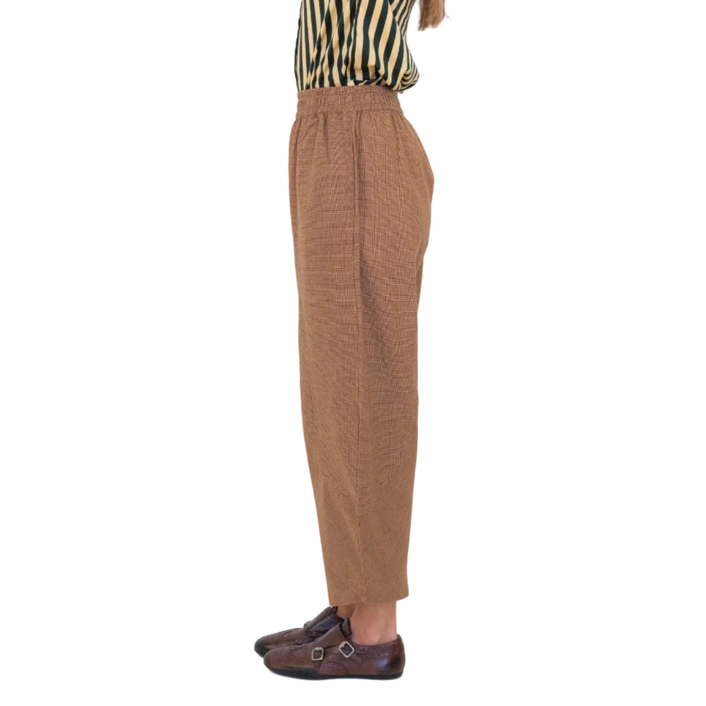 Chocolate Prince of Wales Barrel Pant
