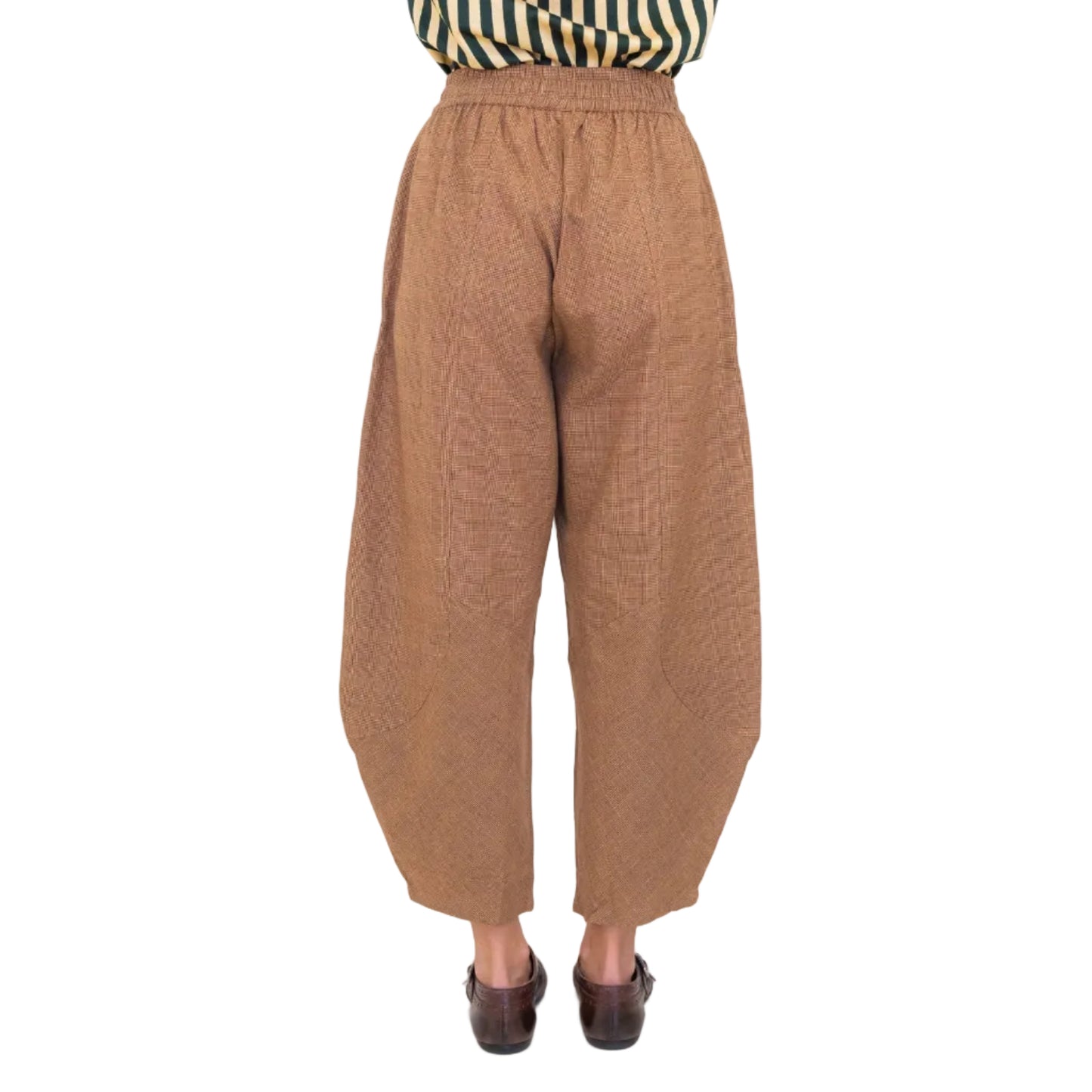Chocolate Prince of Wales Barrel Pant