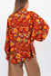 Butterfly Sleeve Shirt - Floral 01