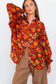 Butterfly Sleeve Shirt - Floral 01