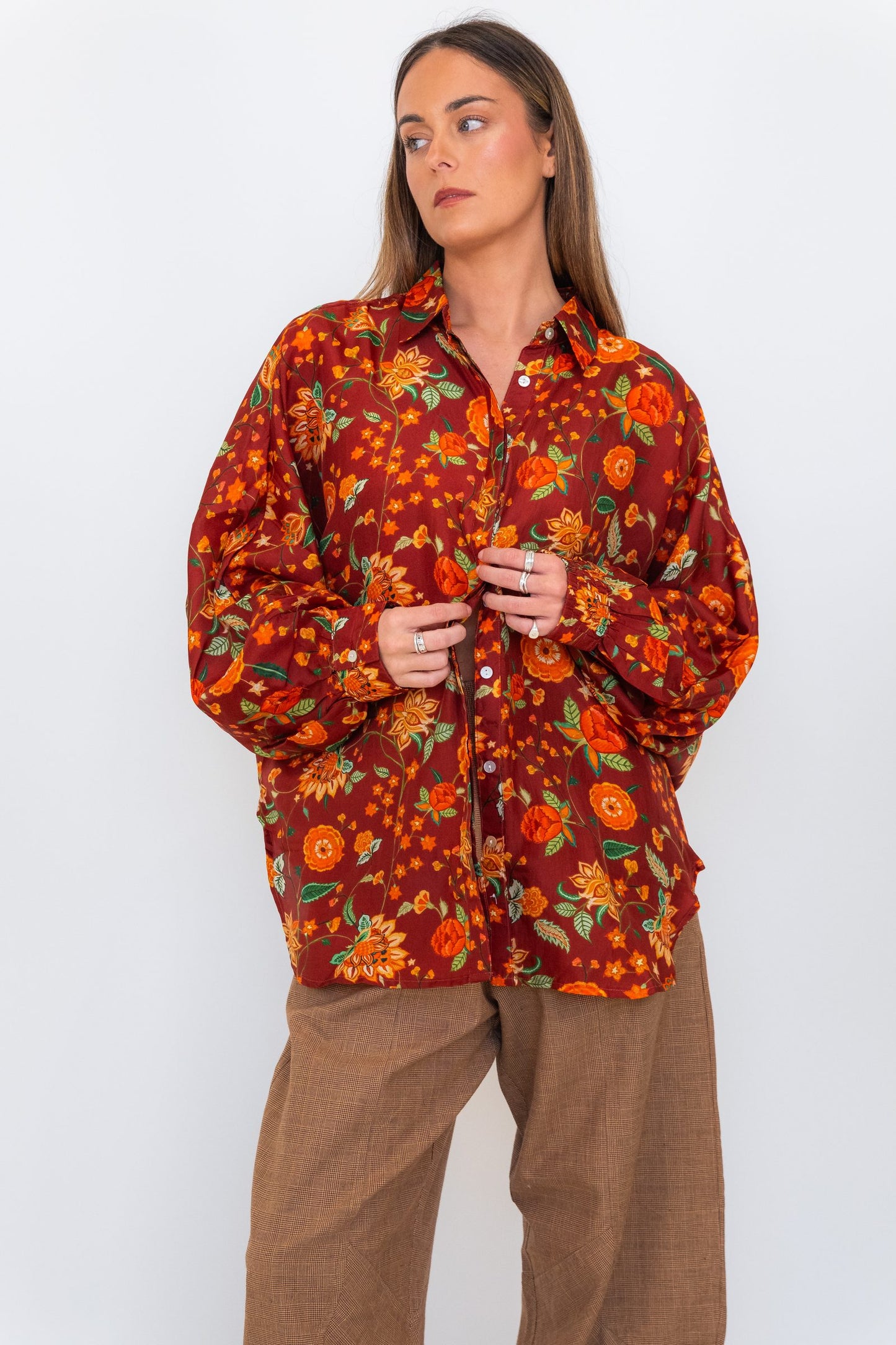 Butterfly Sleeve Shirt - Floral 01 — IT'S A FAD. Shirts & Tops from Noosa, Australia
