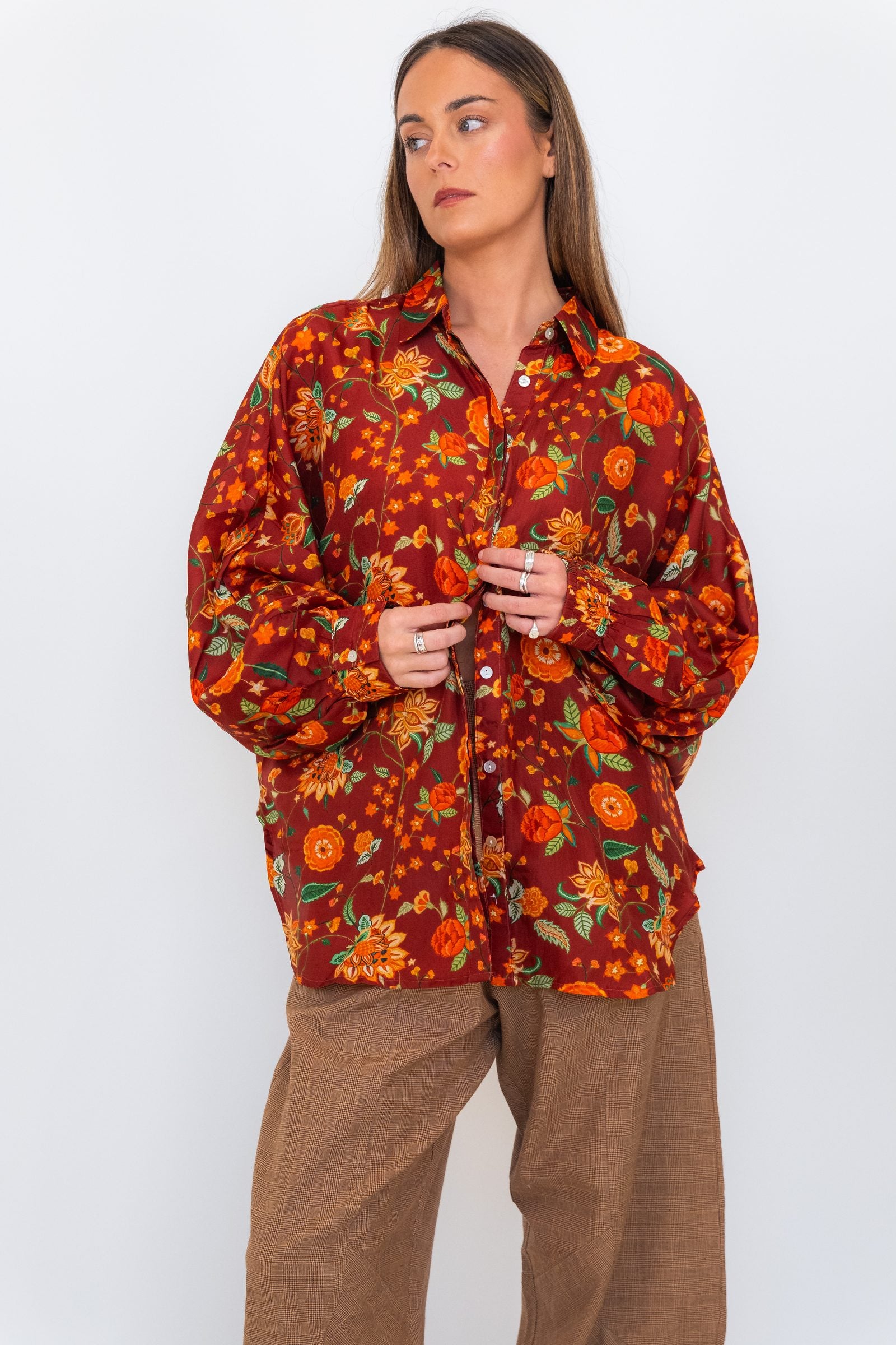 Butterfly Sleeve Shirt - Floral 01 — IT'S A FAD. Shirts & Tops from Noosa, Australia