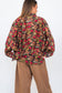 Butterfly Sleeve Shirt - Black garden