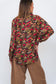 Butterfly Sleeve Shirt - Black garden