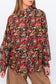 Butterfly Sleeve Shirt - Black garden